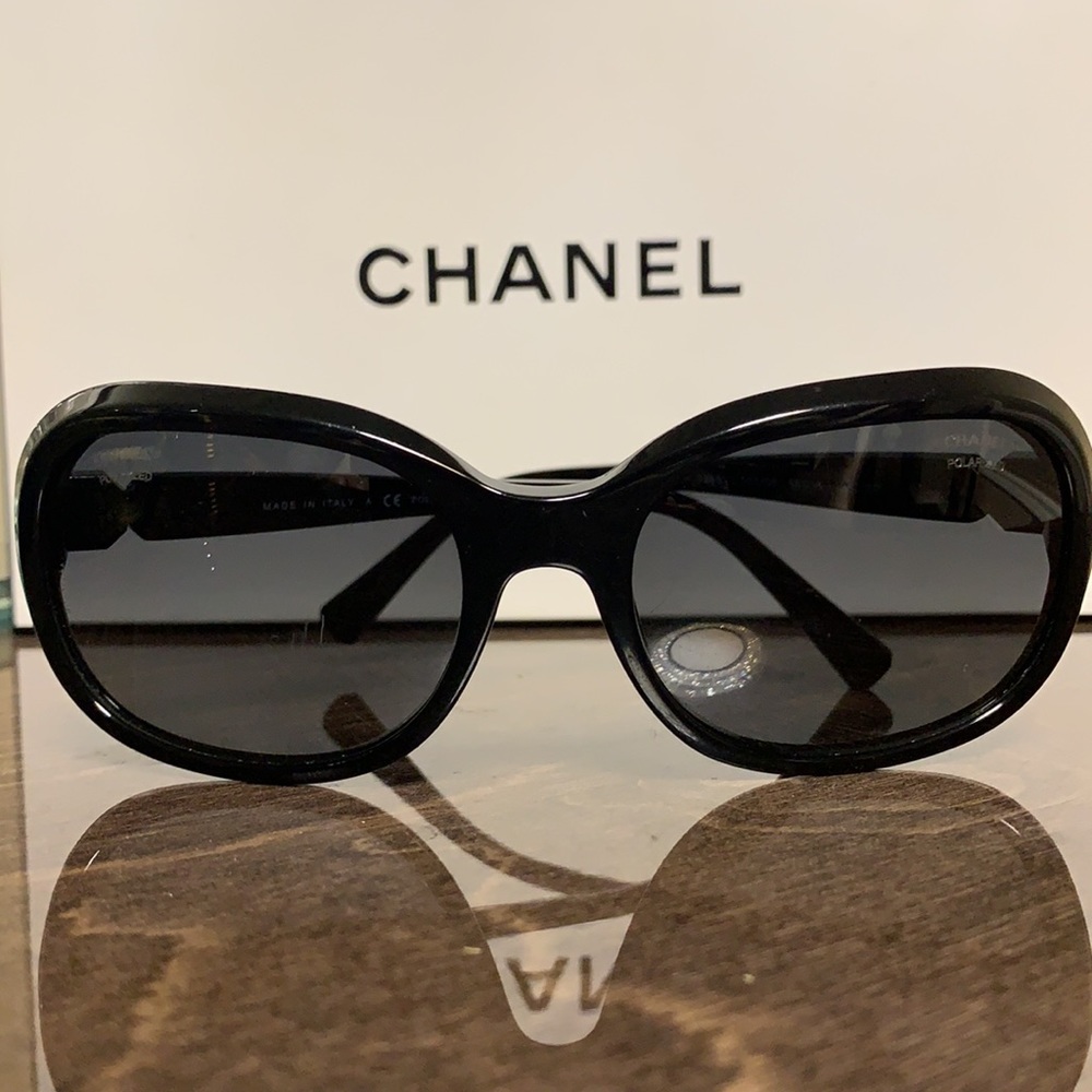 CHANEL 5286 Signature Square Enamel Rectangle Sunglasses